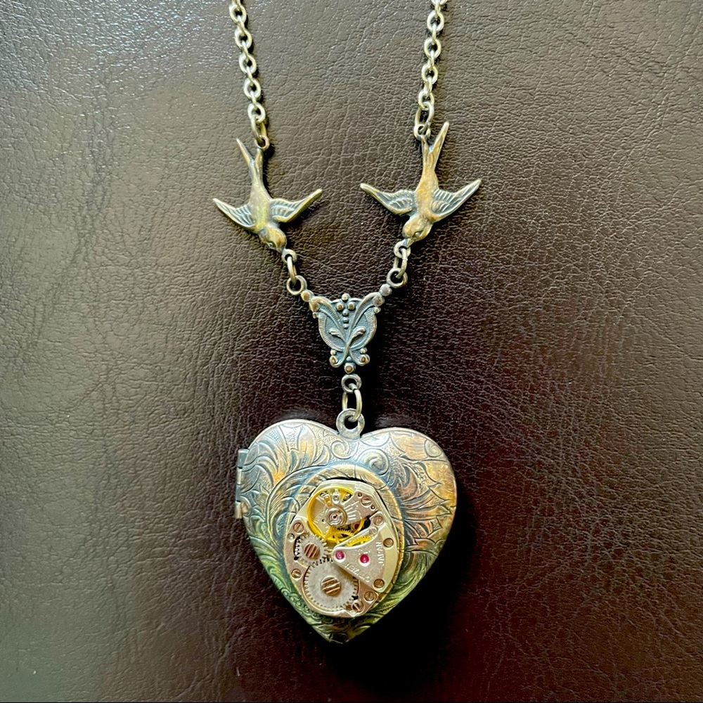 Steampunk heart locket